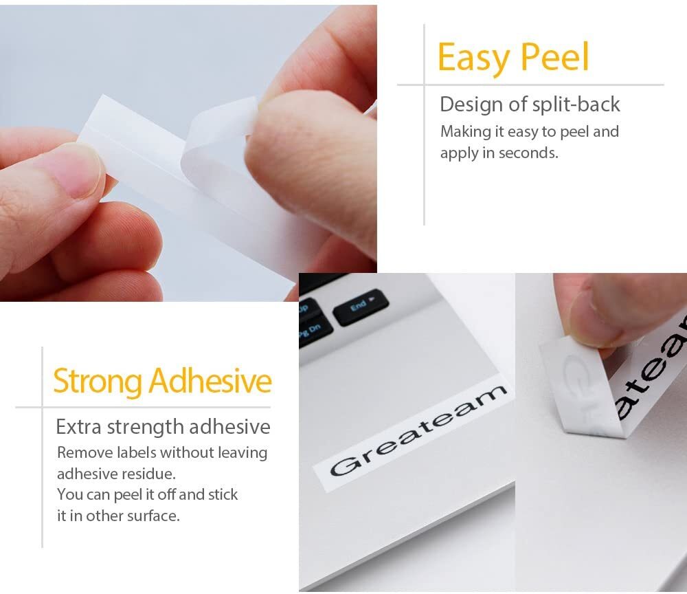 6PK Dymo D1 45013 45010 Label Tape for DYMO LabelManager 280 350 420P 450 Duo