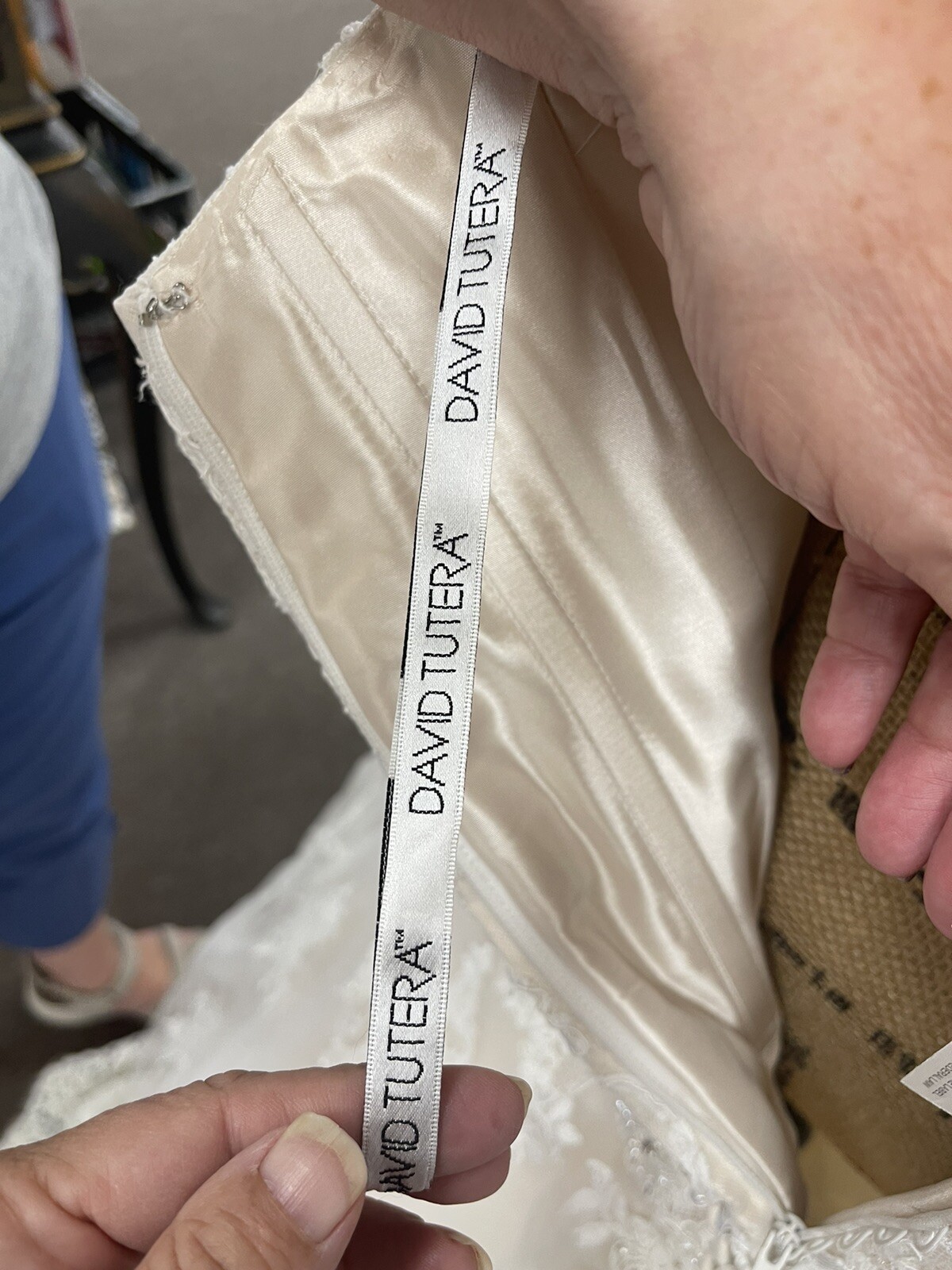 David Tutera Bridal Wedding Dress Sz 18 Crystals beading, simply amazing Ivory