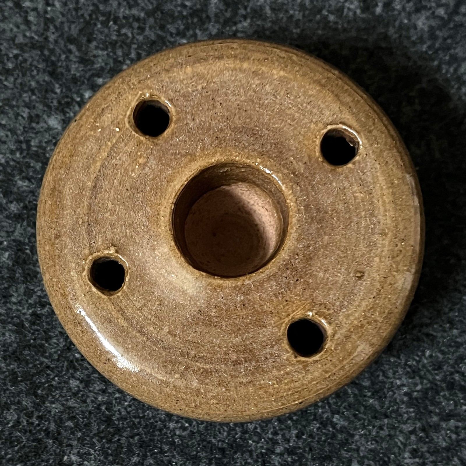 Handmade Art Pottery Inkwell Clay Small Vintage