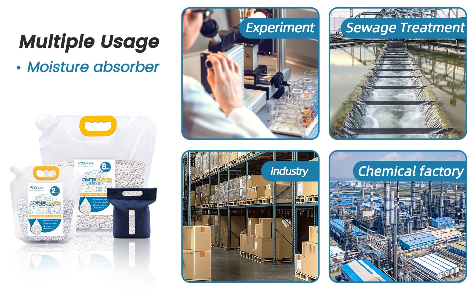 2 LBS Adsorbco Activated Alumina Desiccant