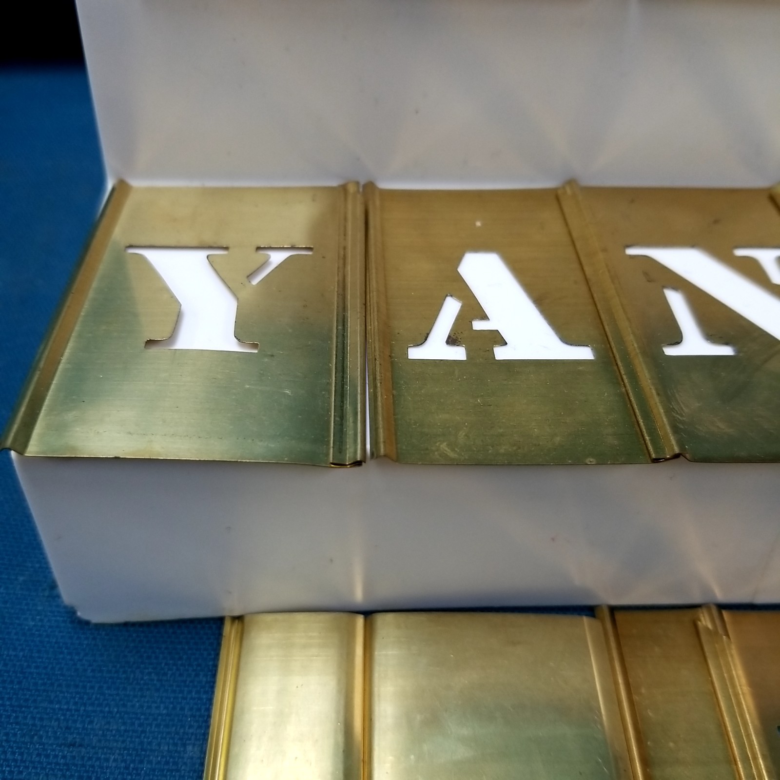 Vtg Box Set Reese Adjustable Lockedge Brass Stencils #63 620211-10062