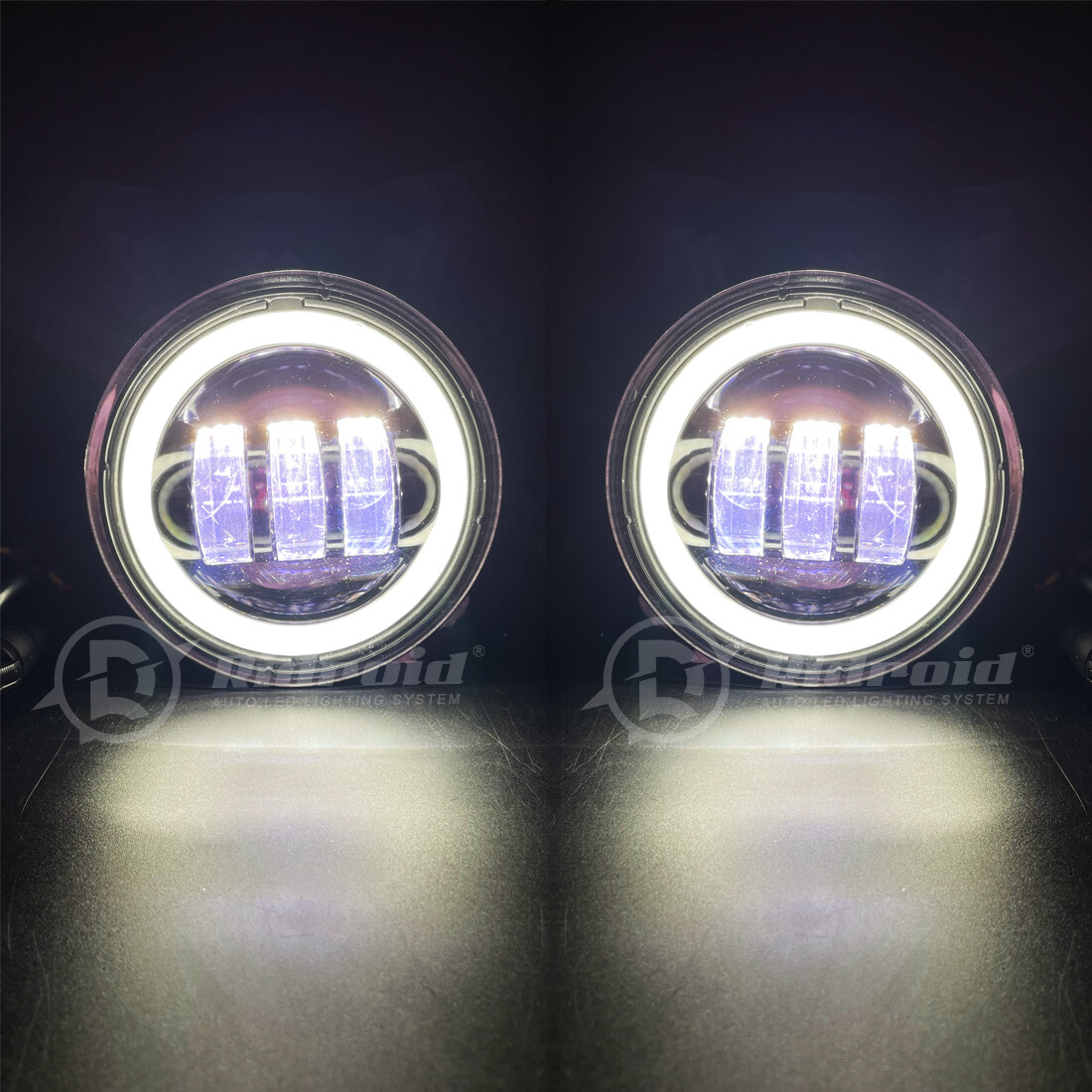 For 1993-2002 Pontiac Firebird Trans Am 2x 4.5" LED Halo Fog Lights Passing Lamp