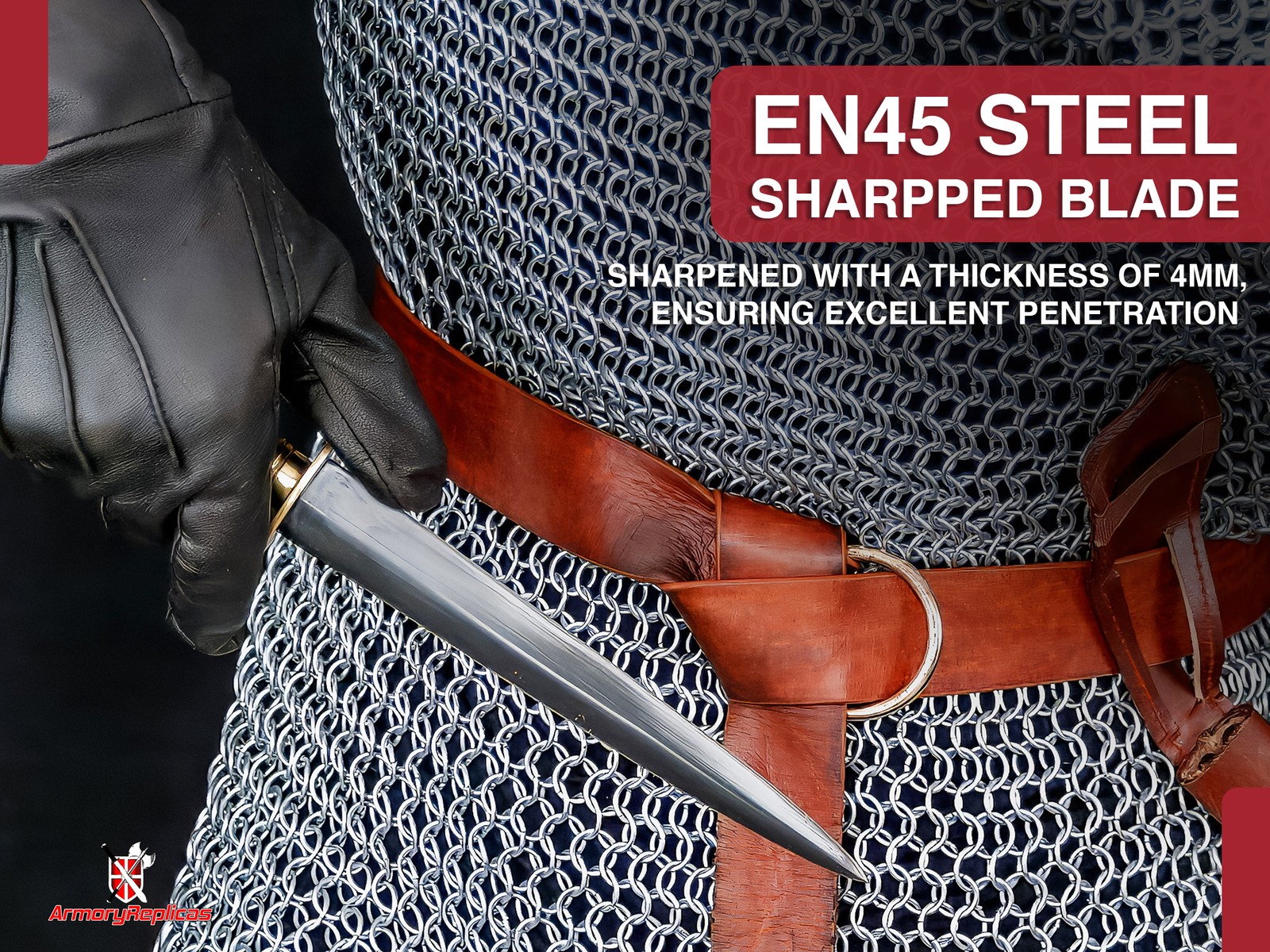 Fairbairn Sykes Commando Dagger 11" | WWII Style EN45 Steel Blade | Brass Handle