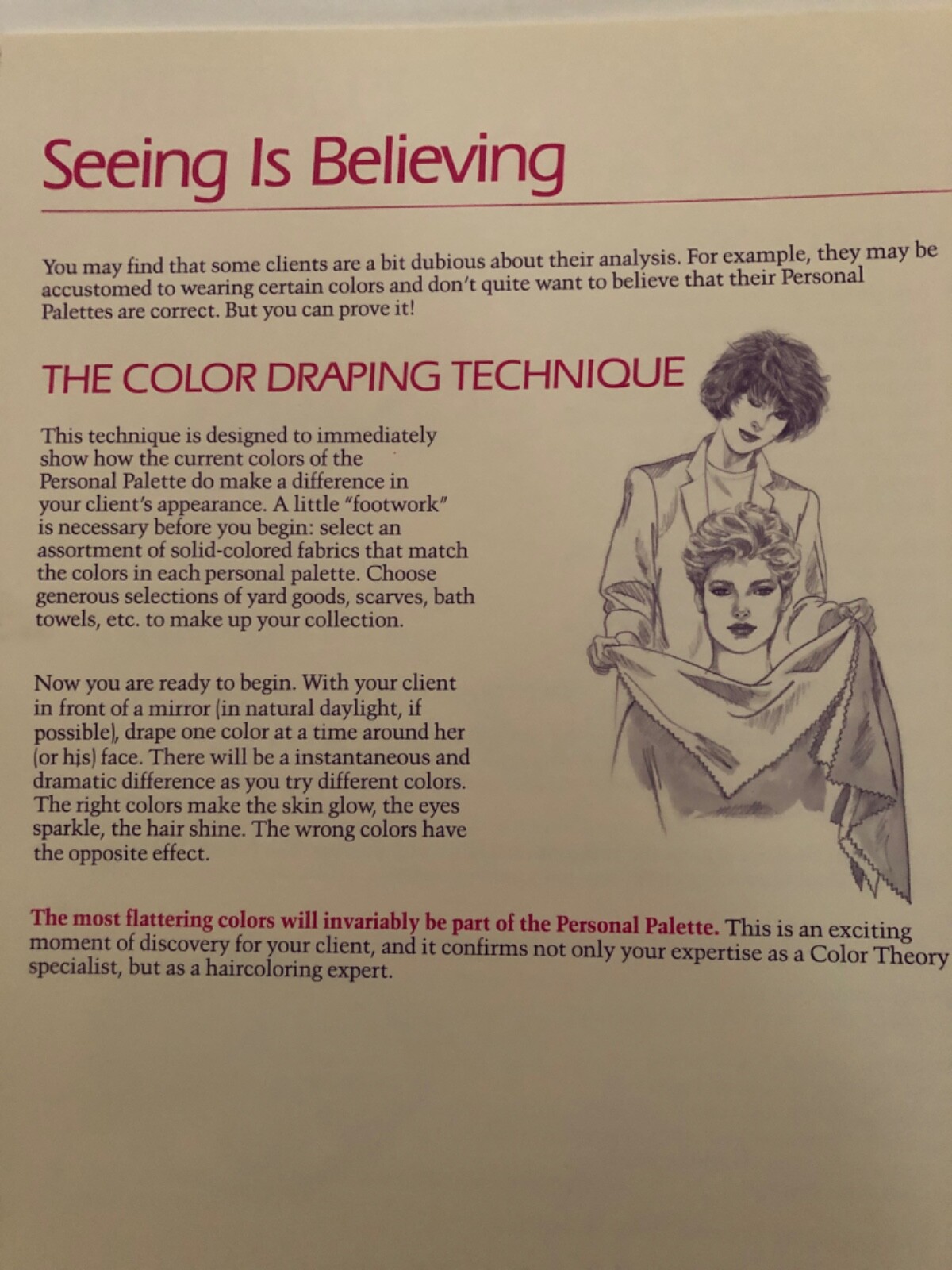 Color Analysis Drapes+Full Color book-step by step-a MUST to use for analyzing!