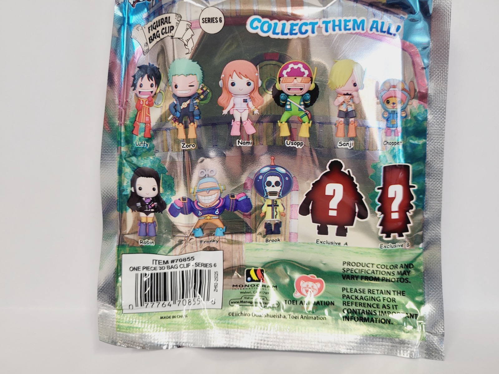 3D Foam Figural Key Chain Clip Monogram Blind Bag One Piece series 6 Chopper