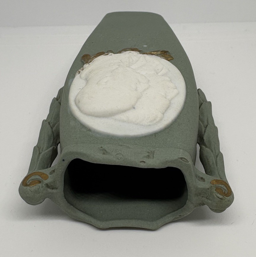 Antique German Commemorative Bisque Vase Kaiser Wilhelm Franz Joseph 1779 c.1914