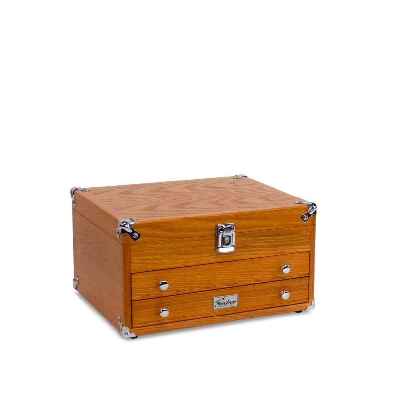 NEW ITEM GI-T14 Red Oak 2 Drawer Jewelry Case Gerstner International PRE-TARIFF