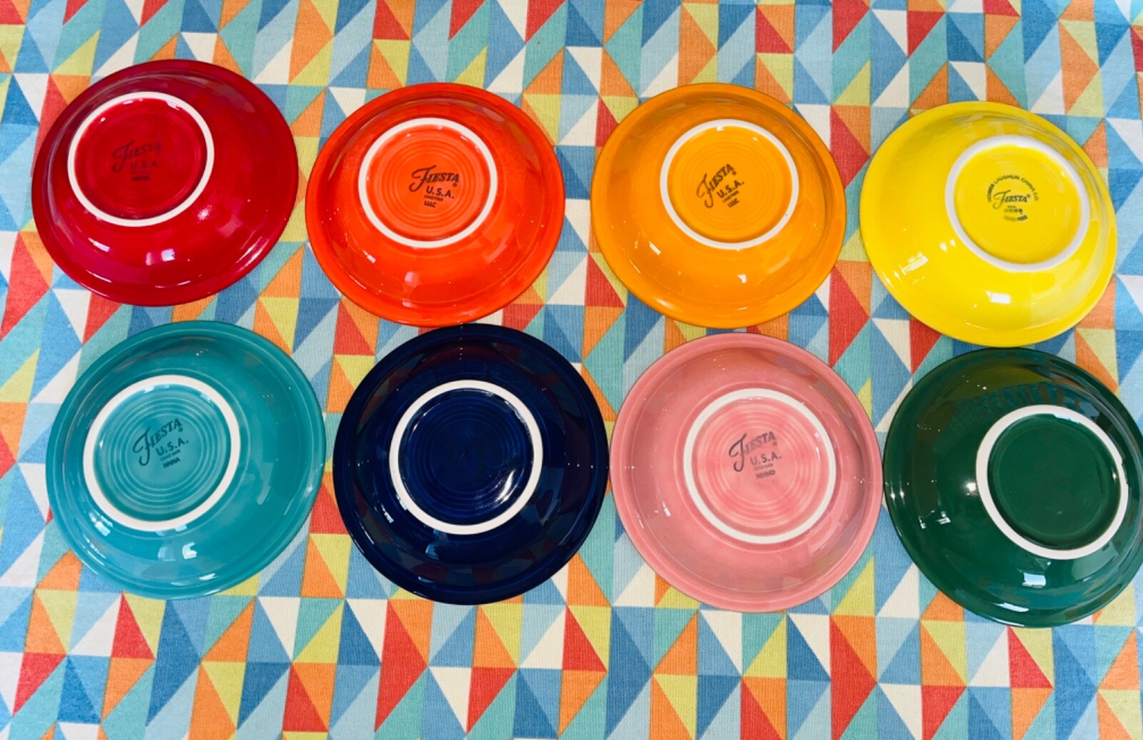 New Fiestaware mix Set of 8 Fruit Dessert 5 3/8 stacking Bowls FIESTA FREE SHIP