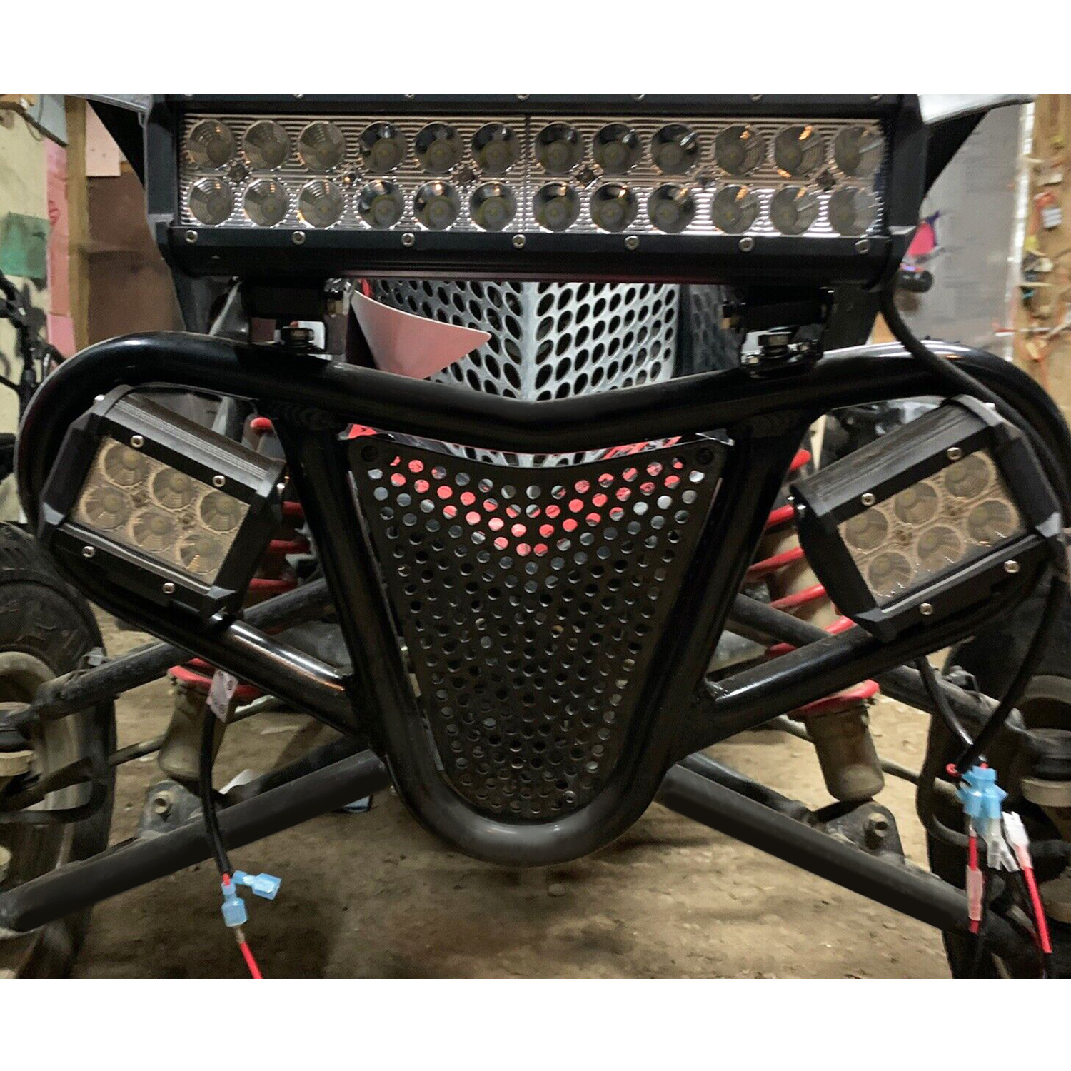 Black Front Aluminum Bumper For 1999-2014 Honda TRX 450R 400EX 400X