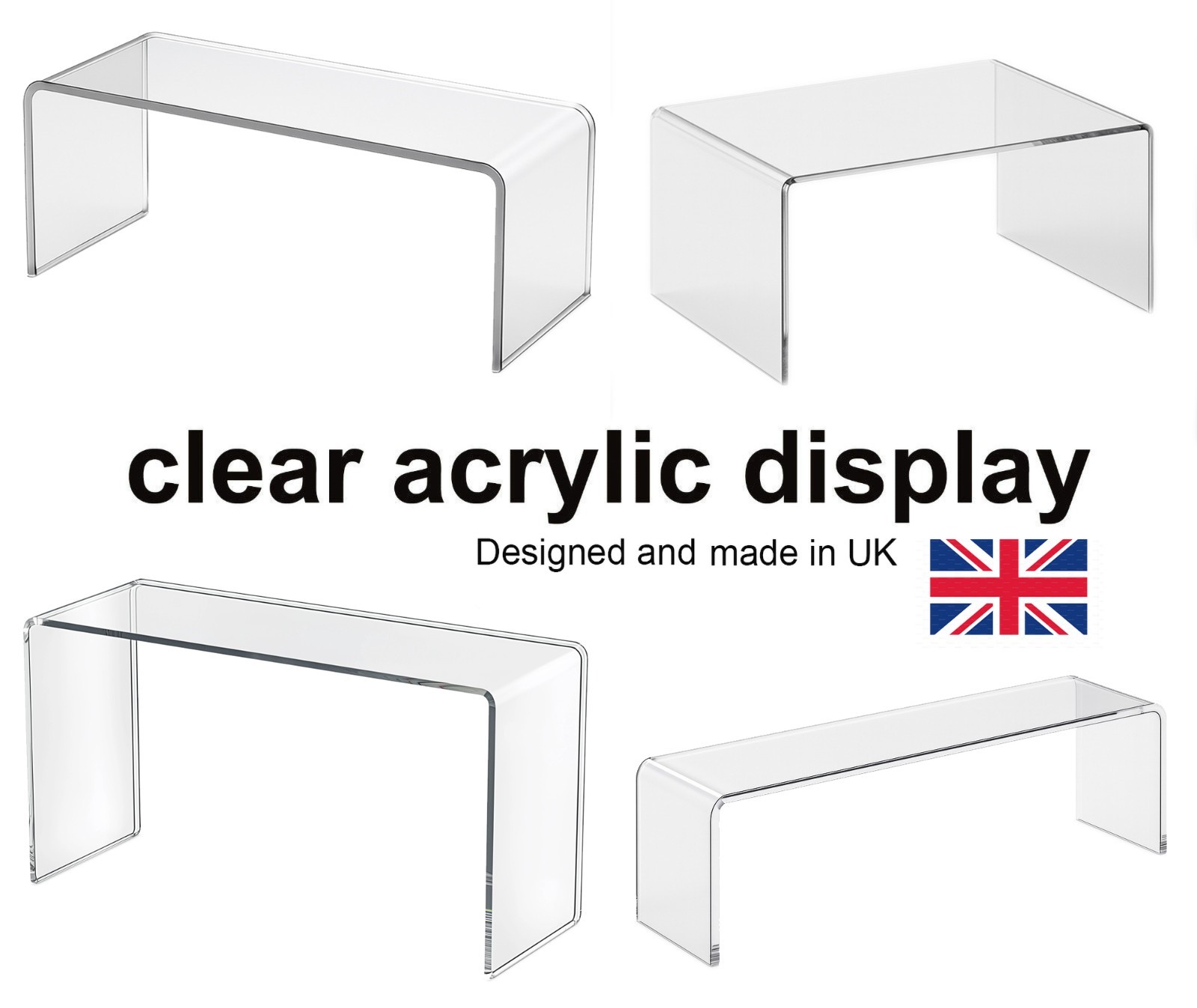 Acrylic Display Shelves Risers Plinths  Stands for Collectables Items-Hoverstand