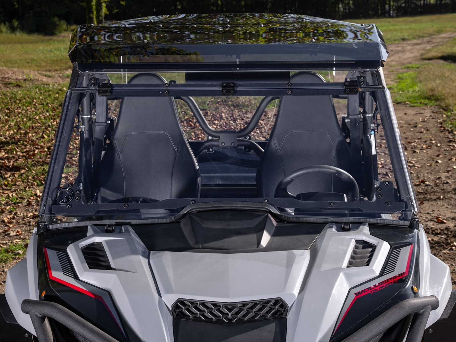 SuperATV Scratch Resistant Flip Windshield for Yamaha Wolverine X2/2021+