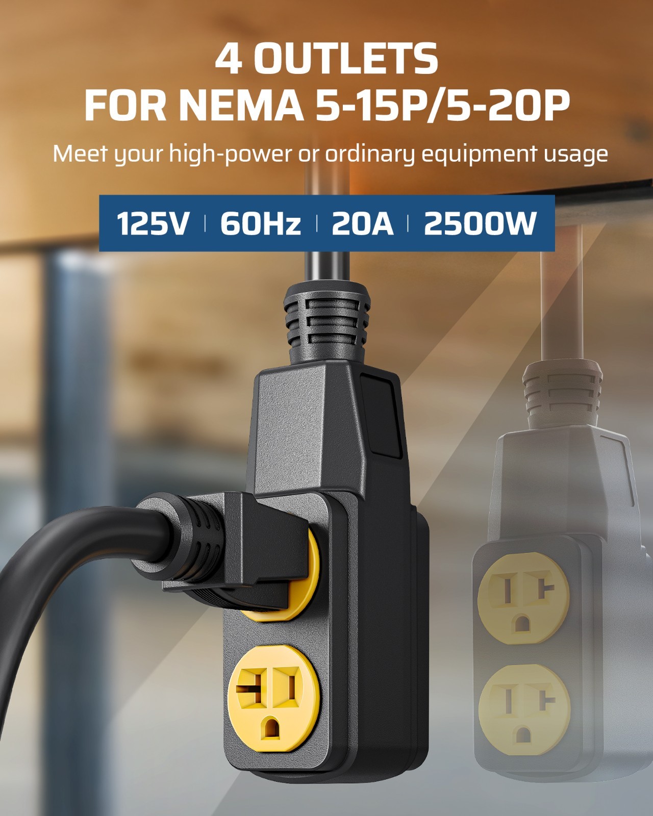 DEWENWILS Retractable Extension Cord Reel, 40FT 10AWG/3C SJTW Heavy Duty Power