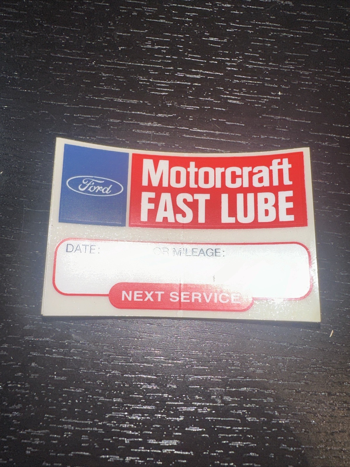 10 Old  Ford Motorcraft Fast Lube Oil Change Stickers Decals Oil Change Reminder