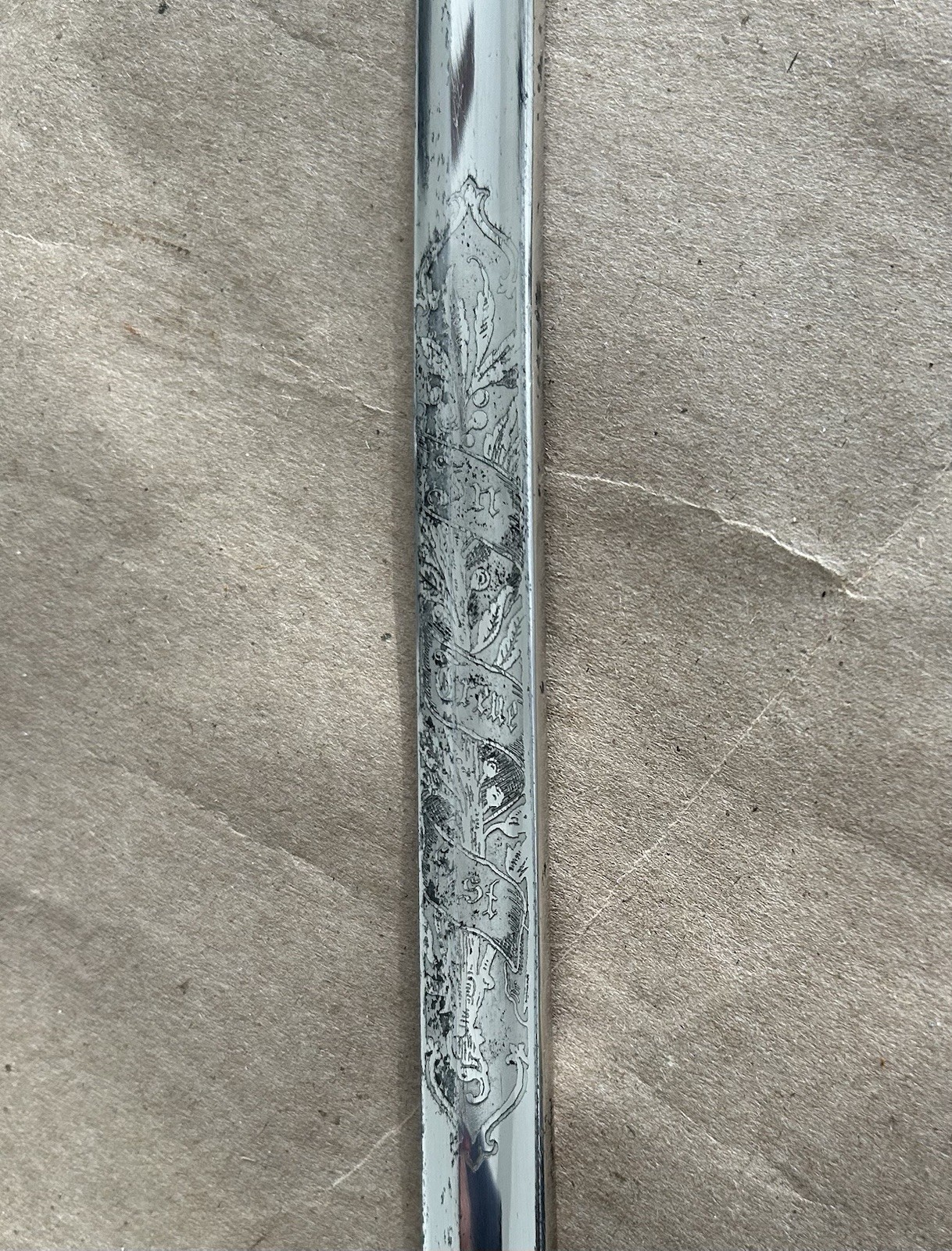 GERMAN SWORD BAVARIAN INFANTRY OFFICER SWORD BLADE ETCHED WW1 ERA