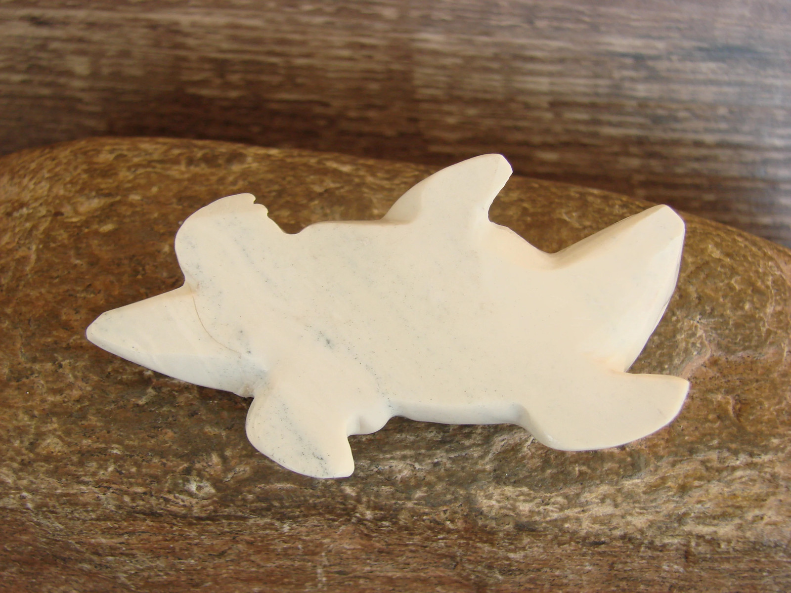 Native American Zuni Fish Rock Horned Toad Fetish - Livingston