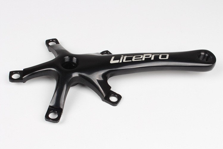 LITEPRO 170mm Crank arm 130BCD Road Folding Bike Crankset Square Hole Black