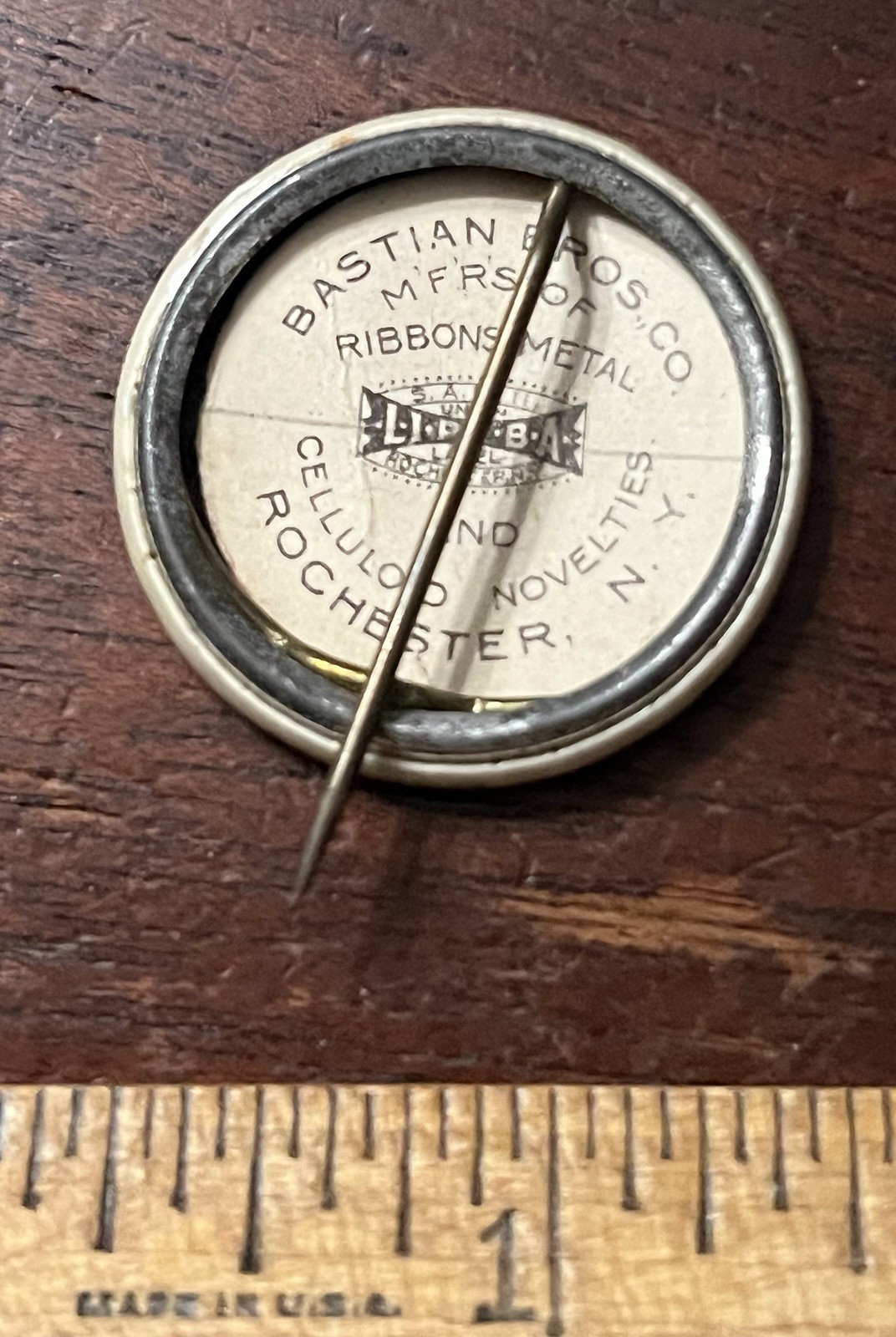 Deutscher Tag, Aug 1909 Pinback Button 1.25 in Dia Buffalo NY . Backing Paper