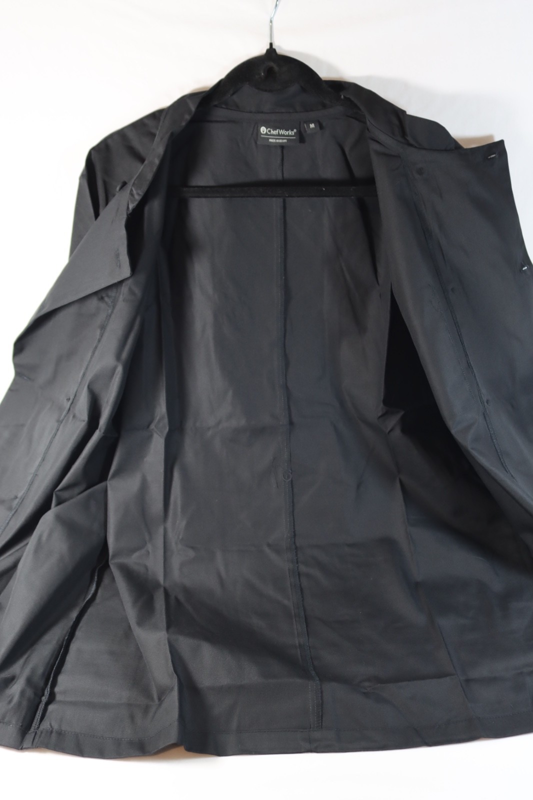 Chef Works Morocco Men's Black Chef Coat Lightweight Cook Jacket JLCL Medium NEW