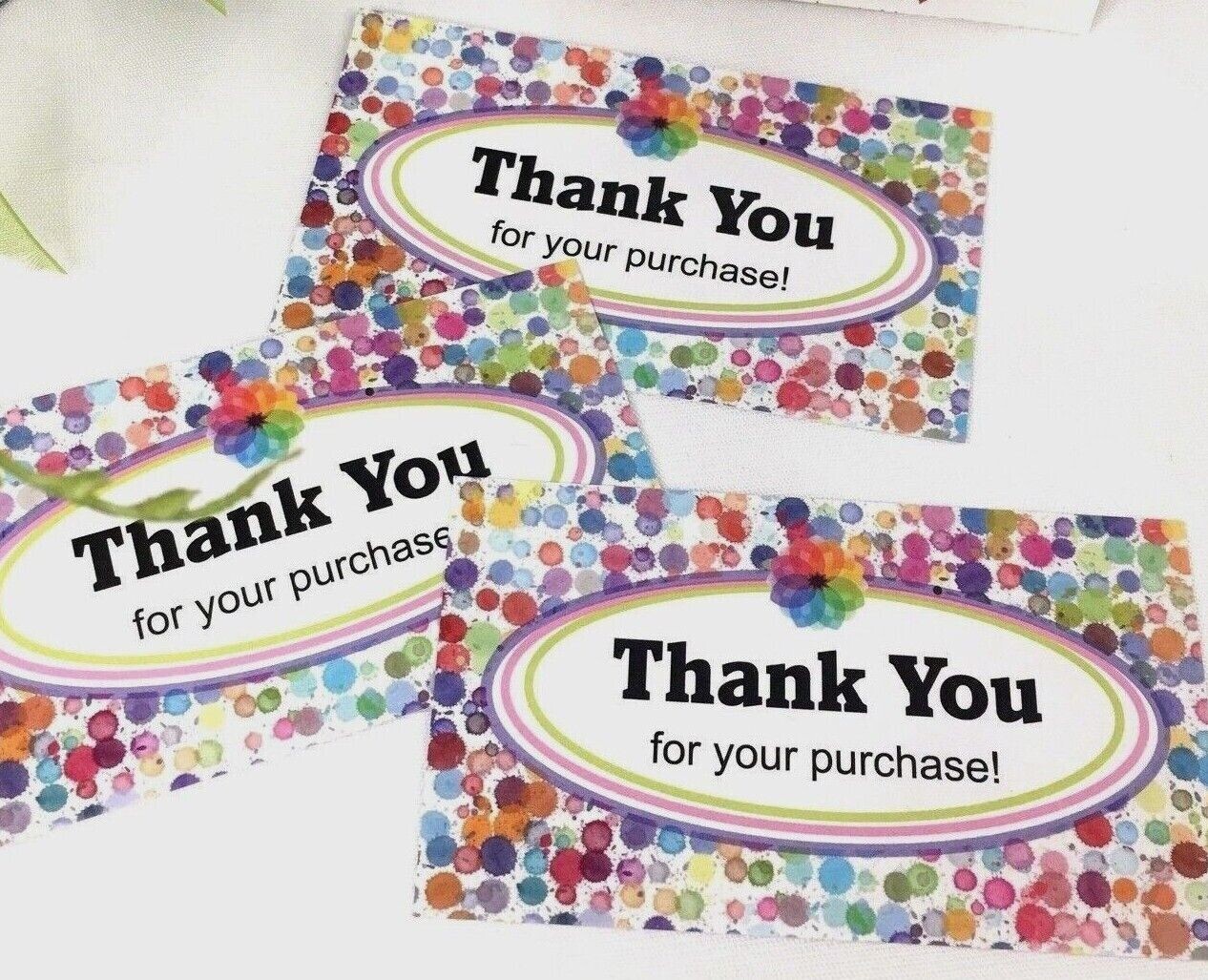 Business Cards, Thank You for Your Purchase Small Business 3.5x2"