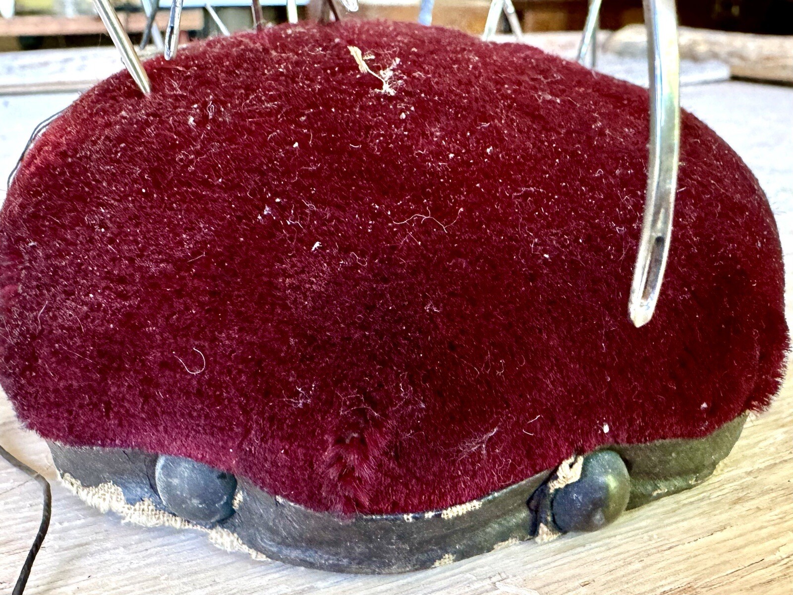 Antique Large Shaker Pin Cushion Pin Sewing With Needles Victorian Primitive