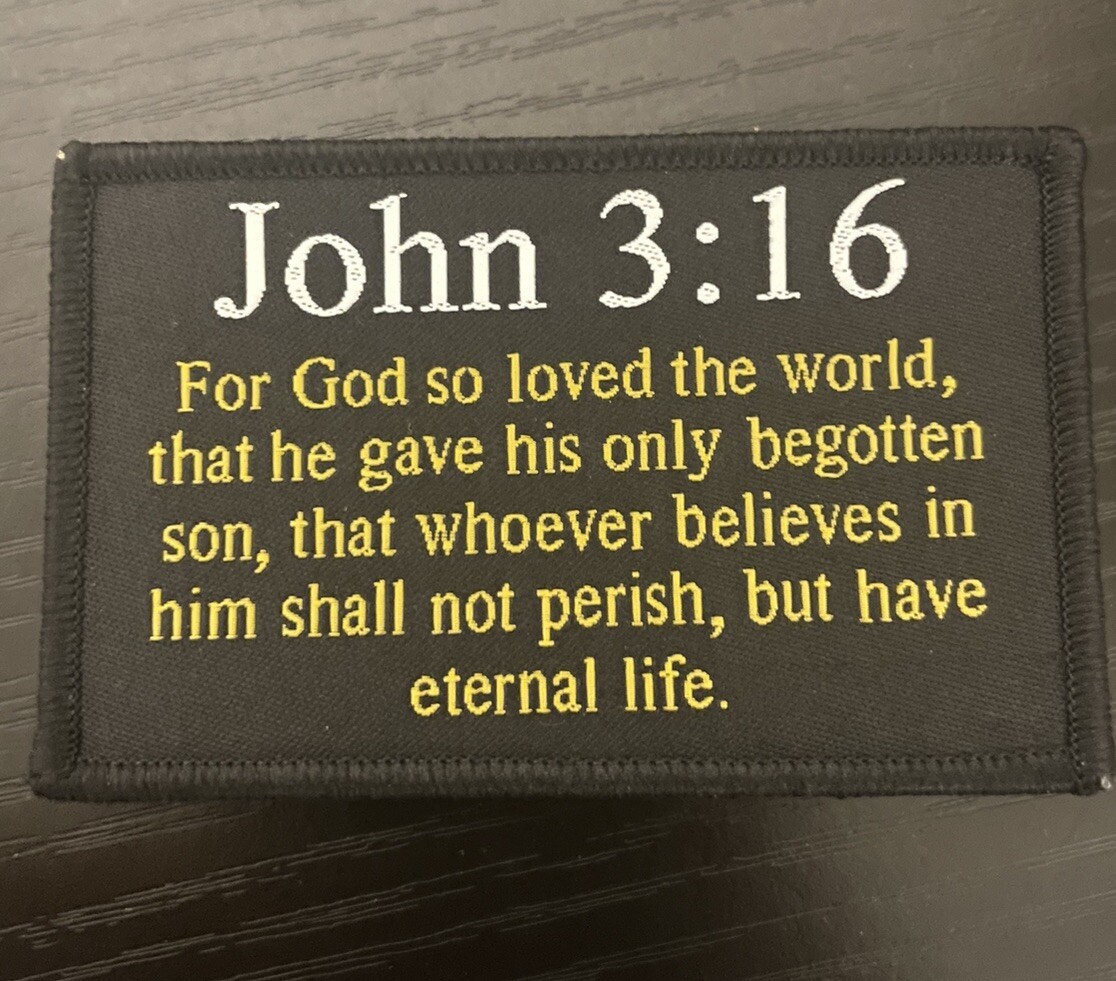 John 3:16 Religious Christian Catholic Tactical Morale Hook And Loop Patch