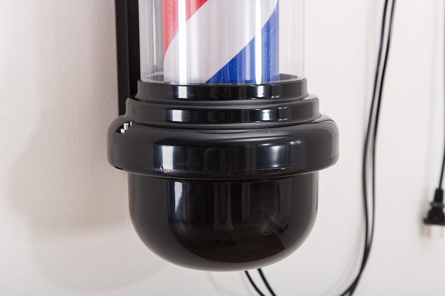 BarberPub Barber Pole Rotating LED Strips, Light Metal Hair Salon Sign L018