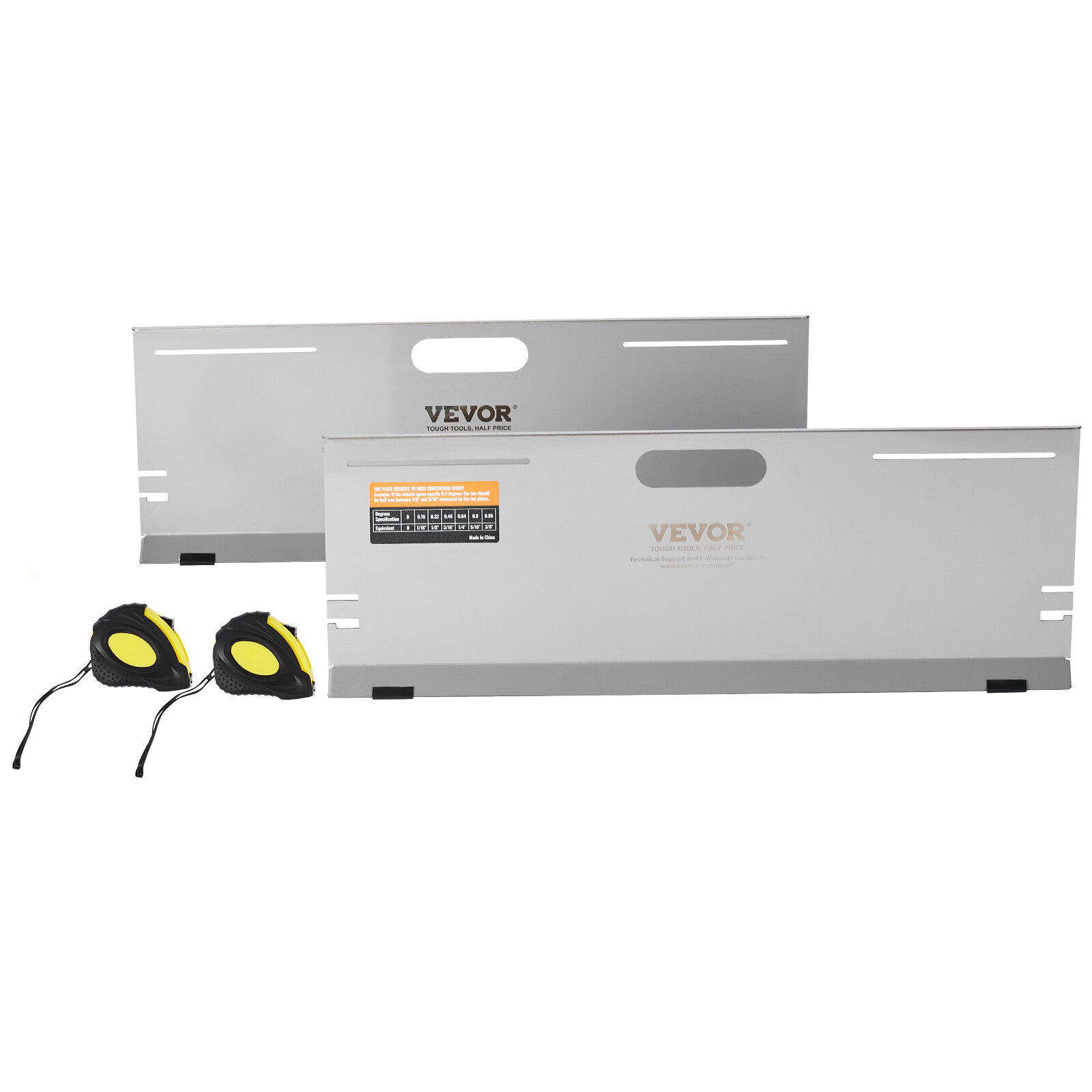 VEVOR Wheel Alignment Tool Toe Plates Accurate Measure Tape And Conversion Chart