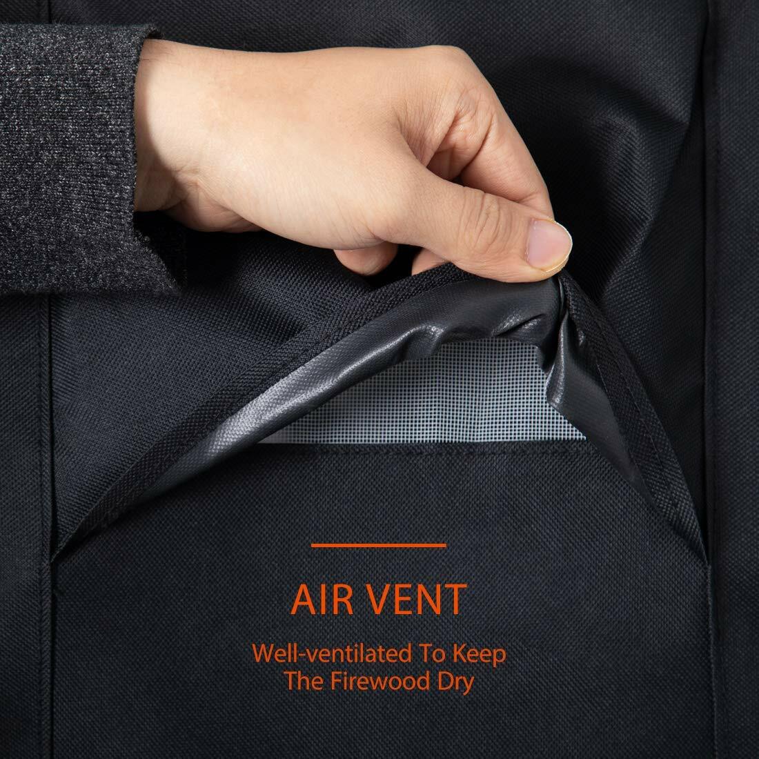 4/8ft 600D Zippered Waterproof Firewood Cover Wood Log Rack Outdoor Storage