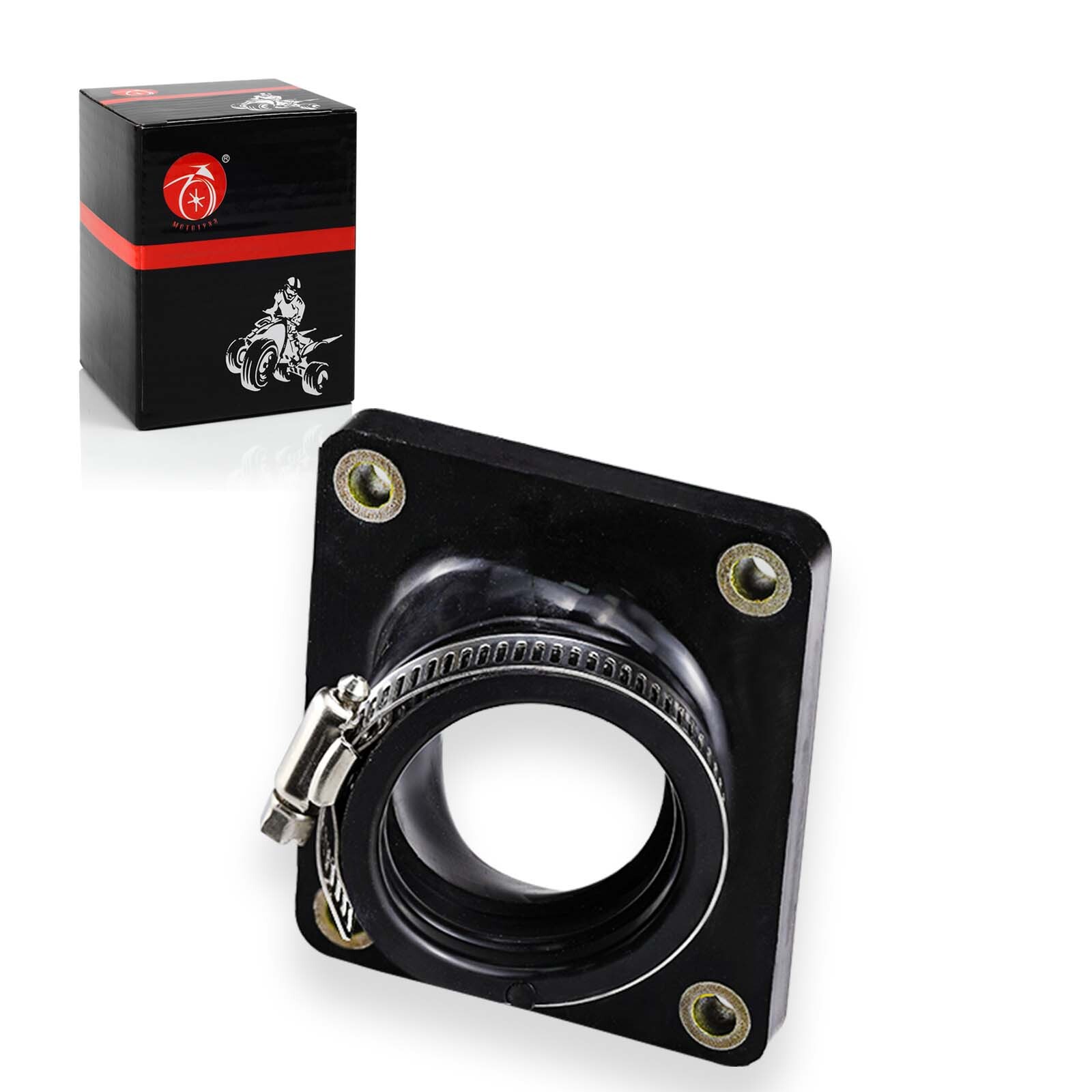 for YAMAHA Banshee 350 2 Into 1 Intake Manifold Boot Single Carb （42mm) 1987-06