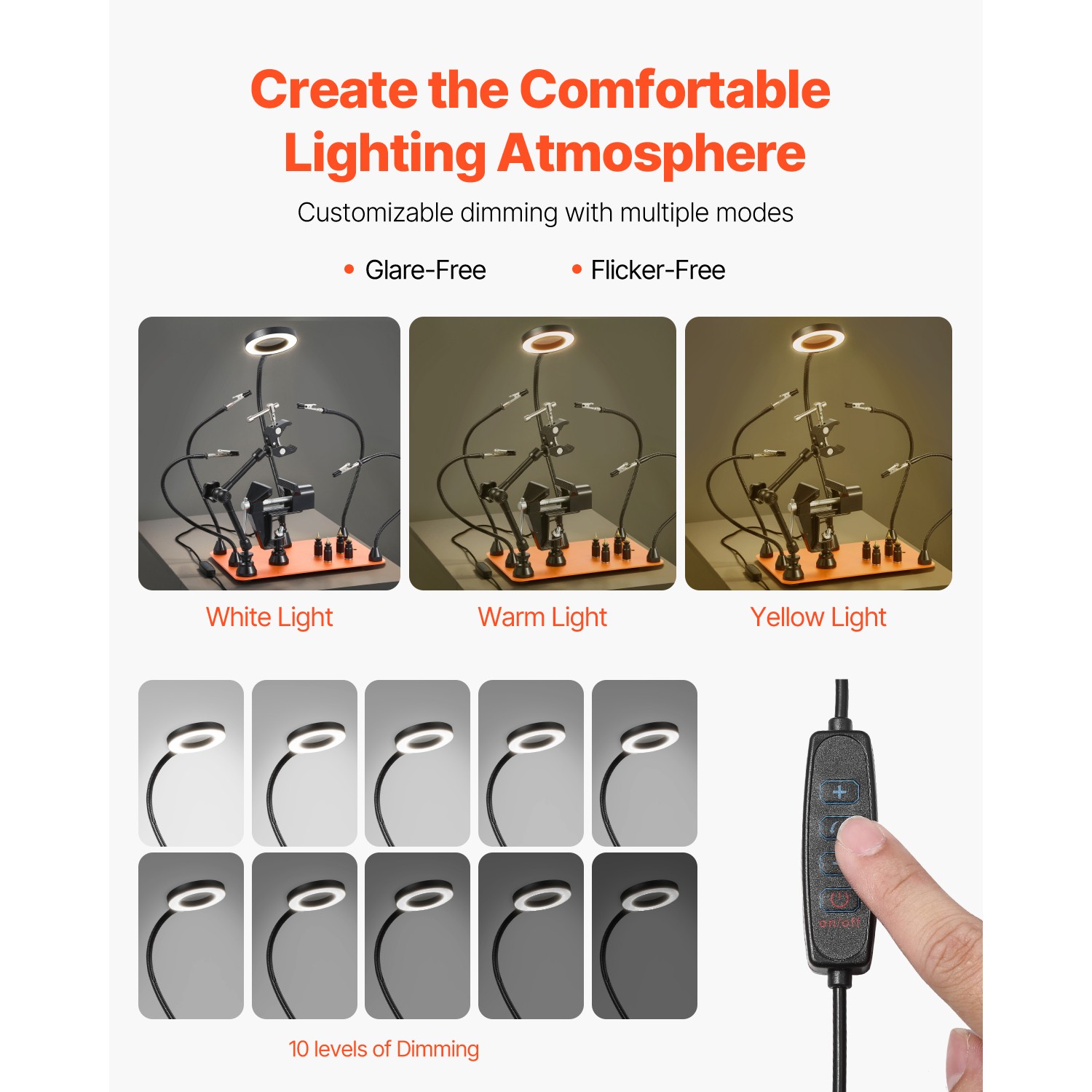 Magnetic Helping Hands Soldering Station Vise Magnifying Lamp 4 PCB Holder