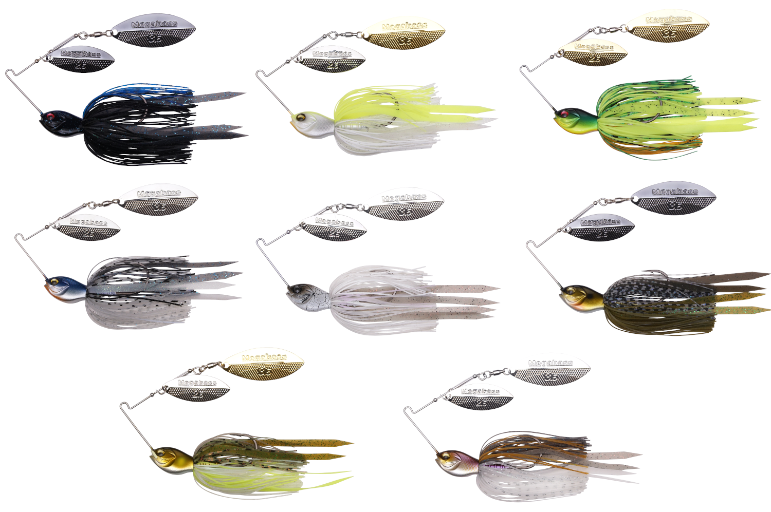 Megabass SV-3 Double Willow Spinnerbait Premium Japanese Wire Spinner Bait Lure