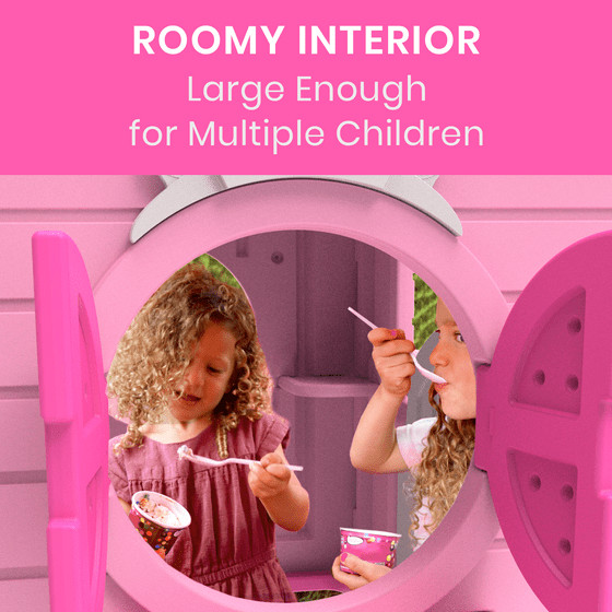 Disney Princess Plastic Indoor, Outdoor Playhouse with Easy Assembly