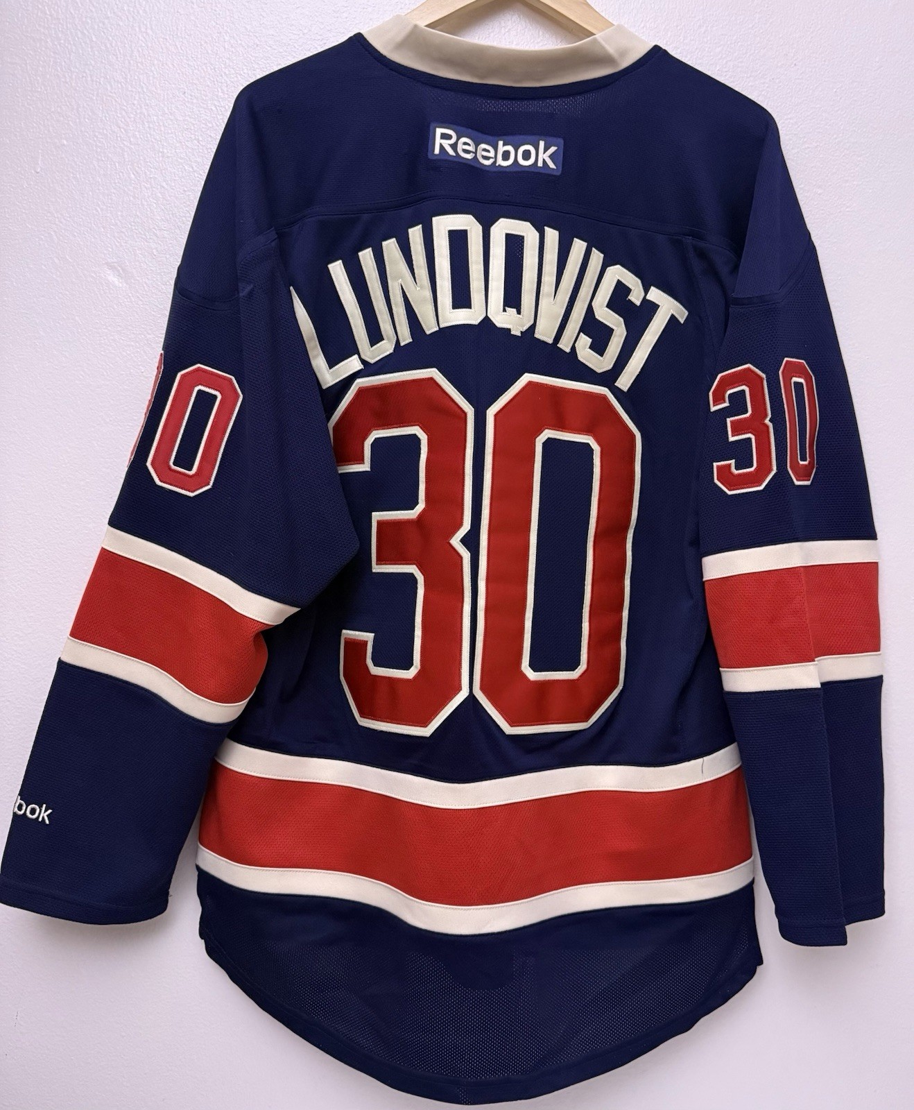Reebok New York Rangers #30 Henrik Lundqvist Hockey Jersey Men’s Size Small