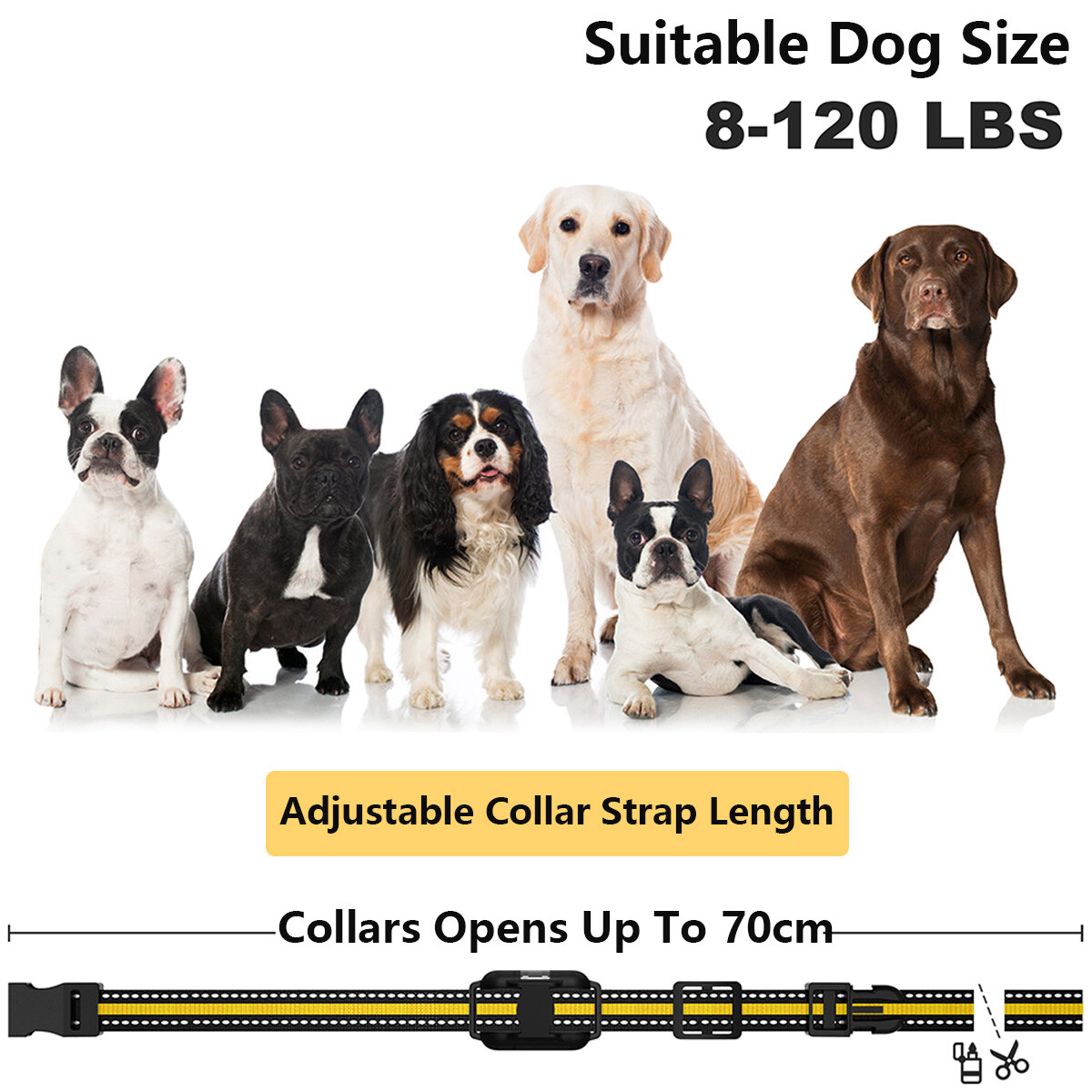 3300 FT Dog Training Collar Rechargeable Remote Shock Pet Waterproof Trainer