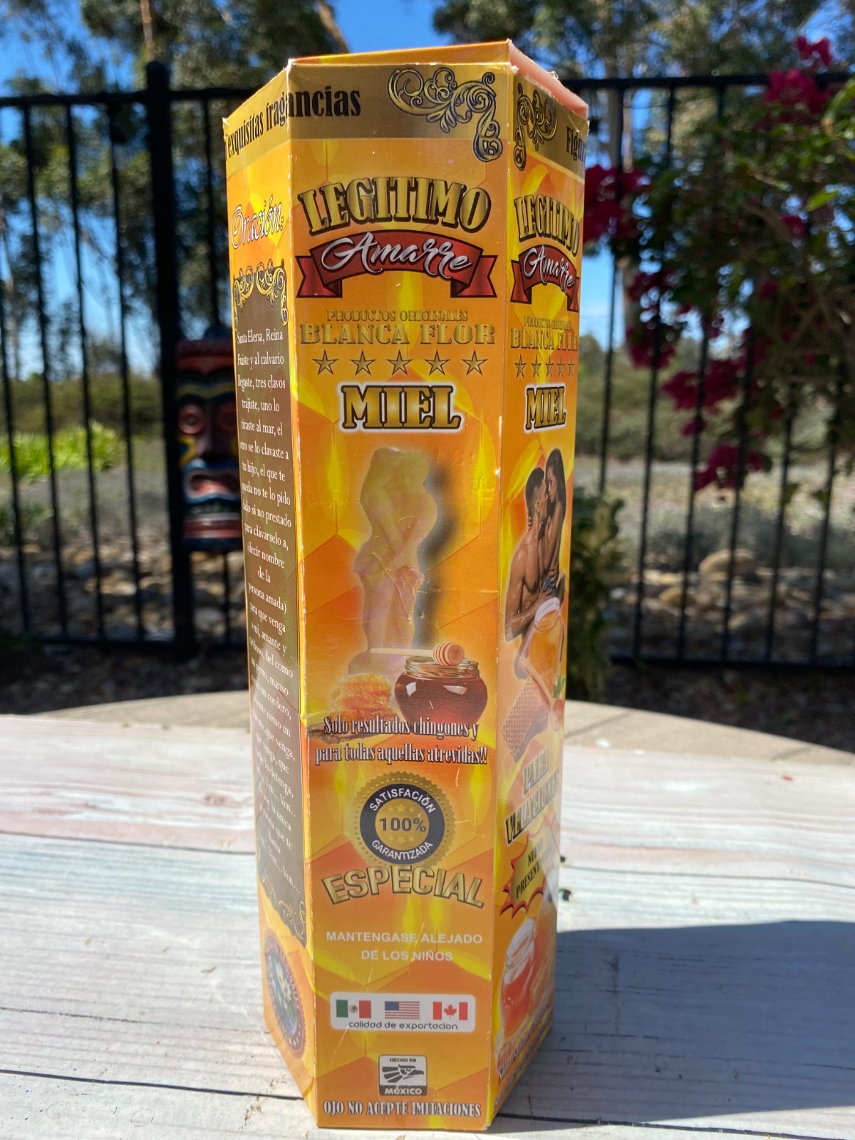 Vela Para Amarre, Religion, Brujeria, Fe y Devocion, Bendesidad 10" Miel Candle