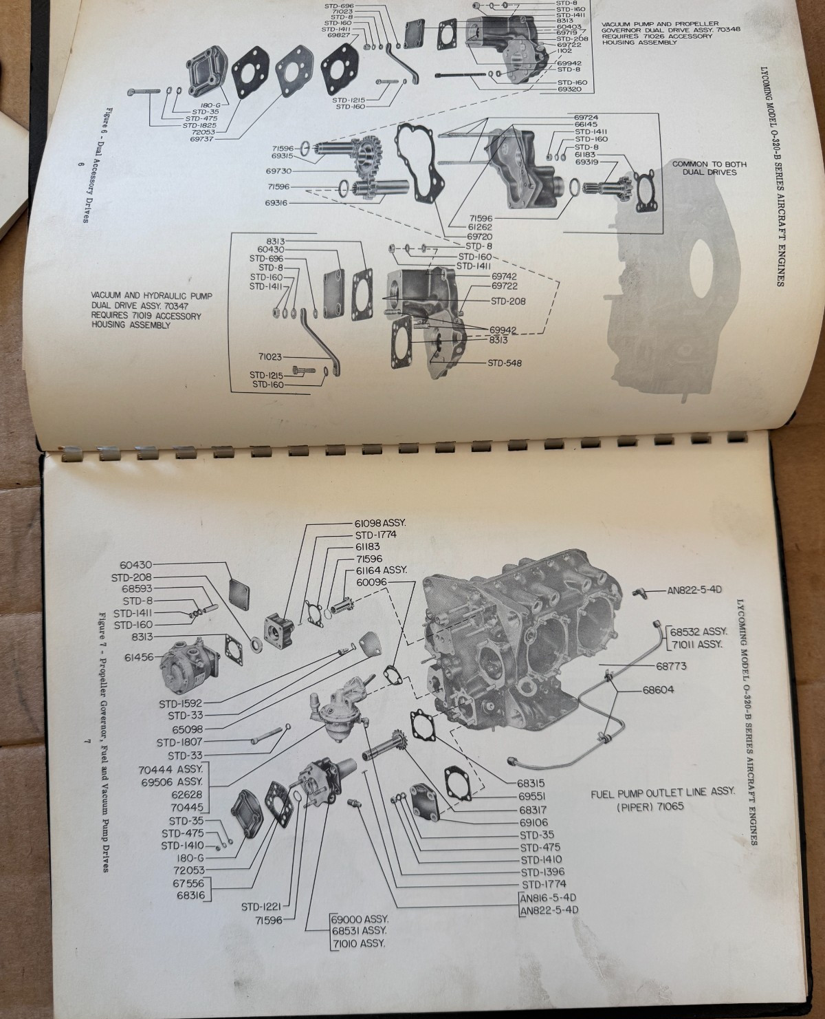 Original Lycoming 0-235 & 0-290 OH Manual 3rd Ed & O-320-B Parts -1960 Edition
