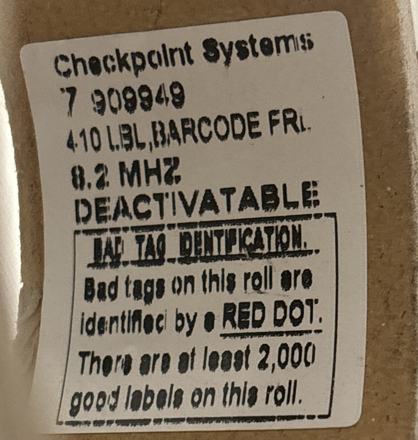 Lot of 2000 RF 8.2MHz EAS Security Labels – 40x40mm Soft Tag Stickers – NEW