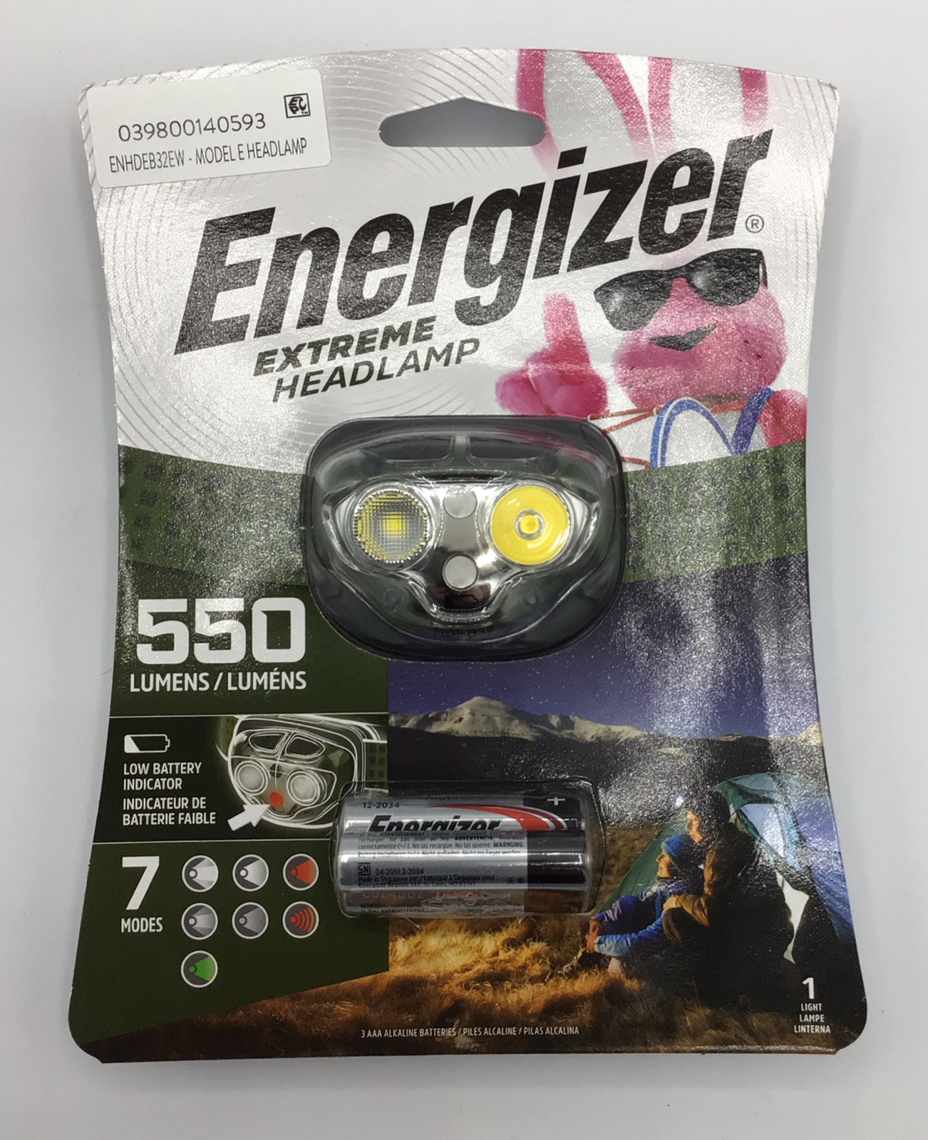 Lot Of 2 Energizer Extreme Headlamp 550 Lumens 7 Mode