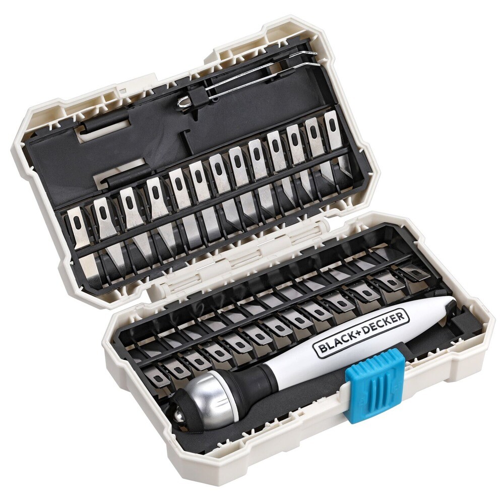 Black & Decker BDHT14001 Craft Hobby Knife Kit w/ 26 Blades and Cutting Mat New