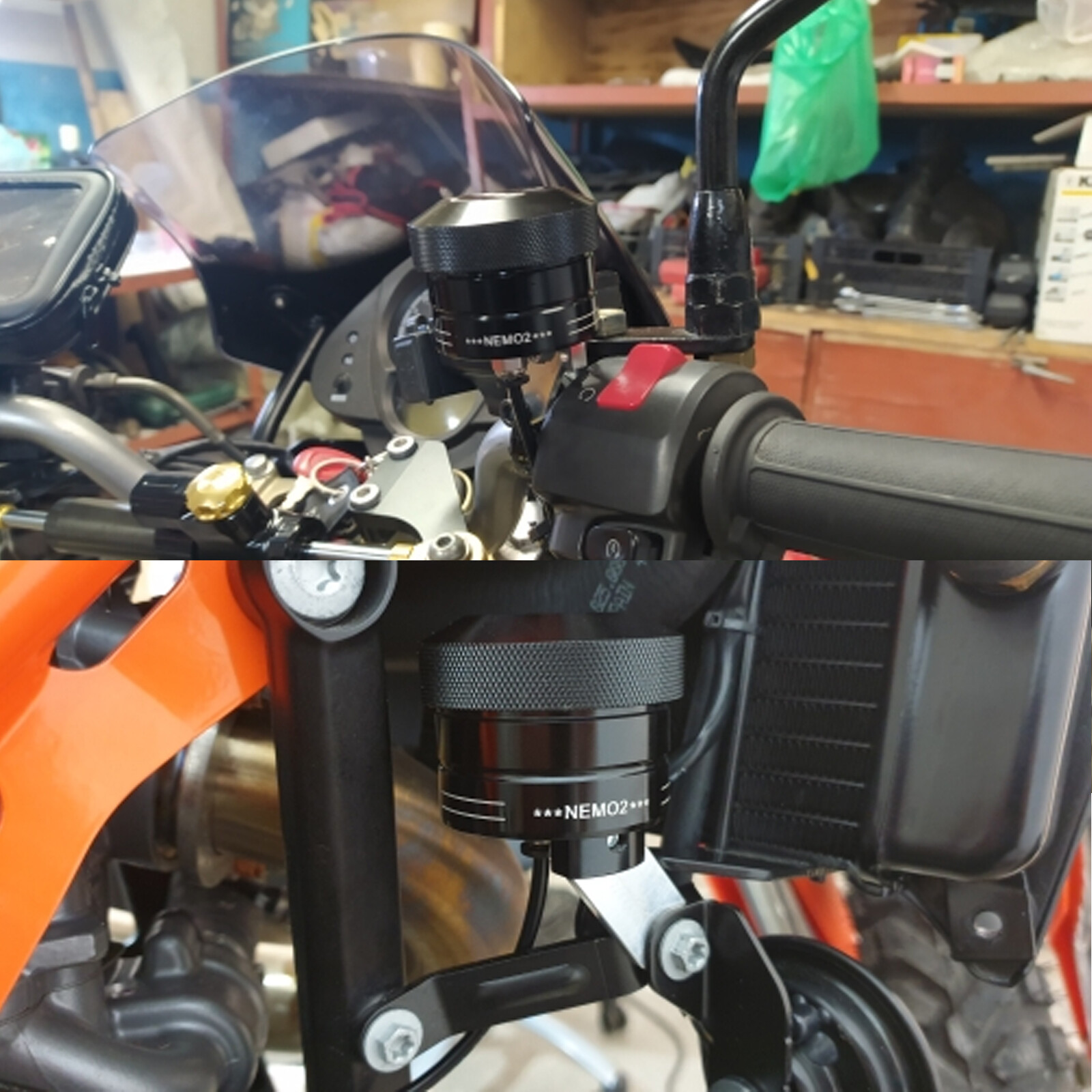 Universal Motorcycle Automatic Lubricating Oiling System Chain Oiler Kit Black