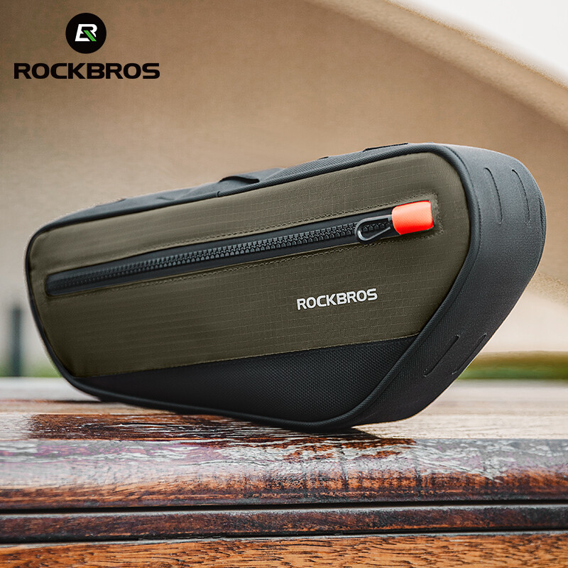 ROCKBROS Bicycle Triangle Bag Frame Tube Bag Reflective 1.7L Waterproof