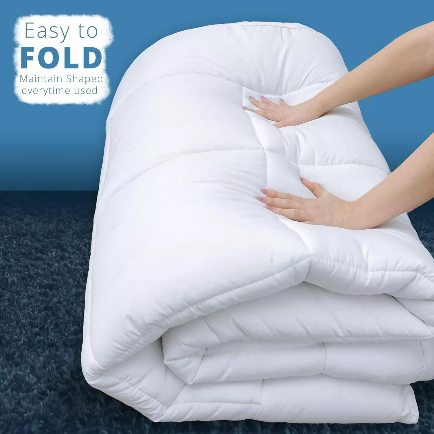 Extra Thick Mattress Topper 10cm/4 Inch Bounce Back Protectors Heavy Filling