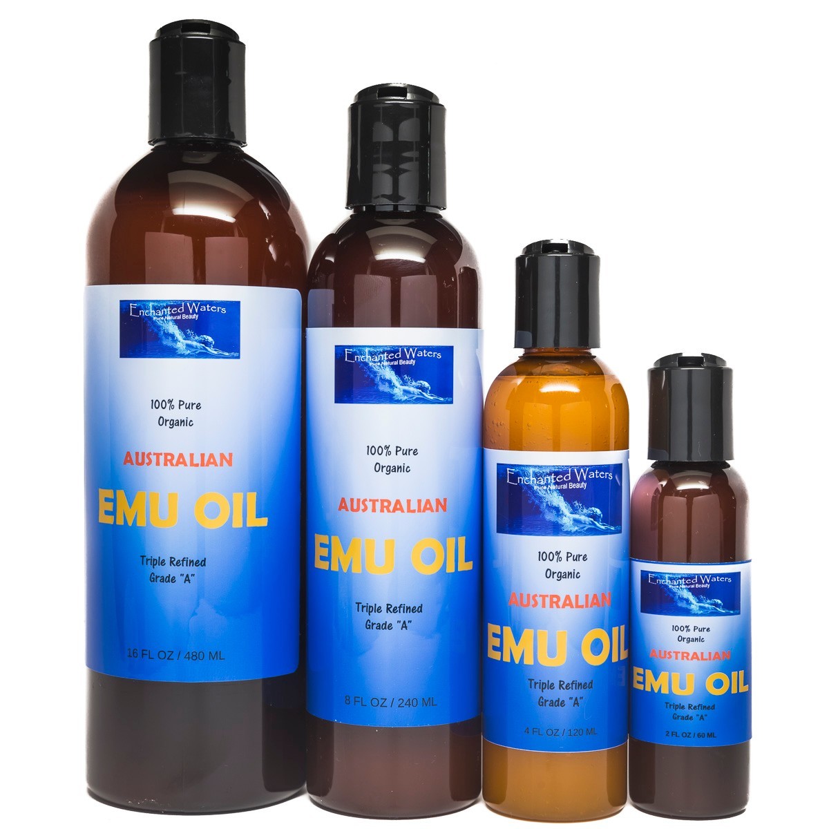 100% Pure Organic Emu Oil Natural Australian Triple Refined a Anti Aging Miracle