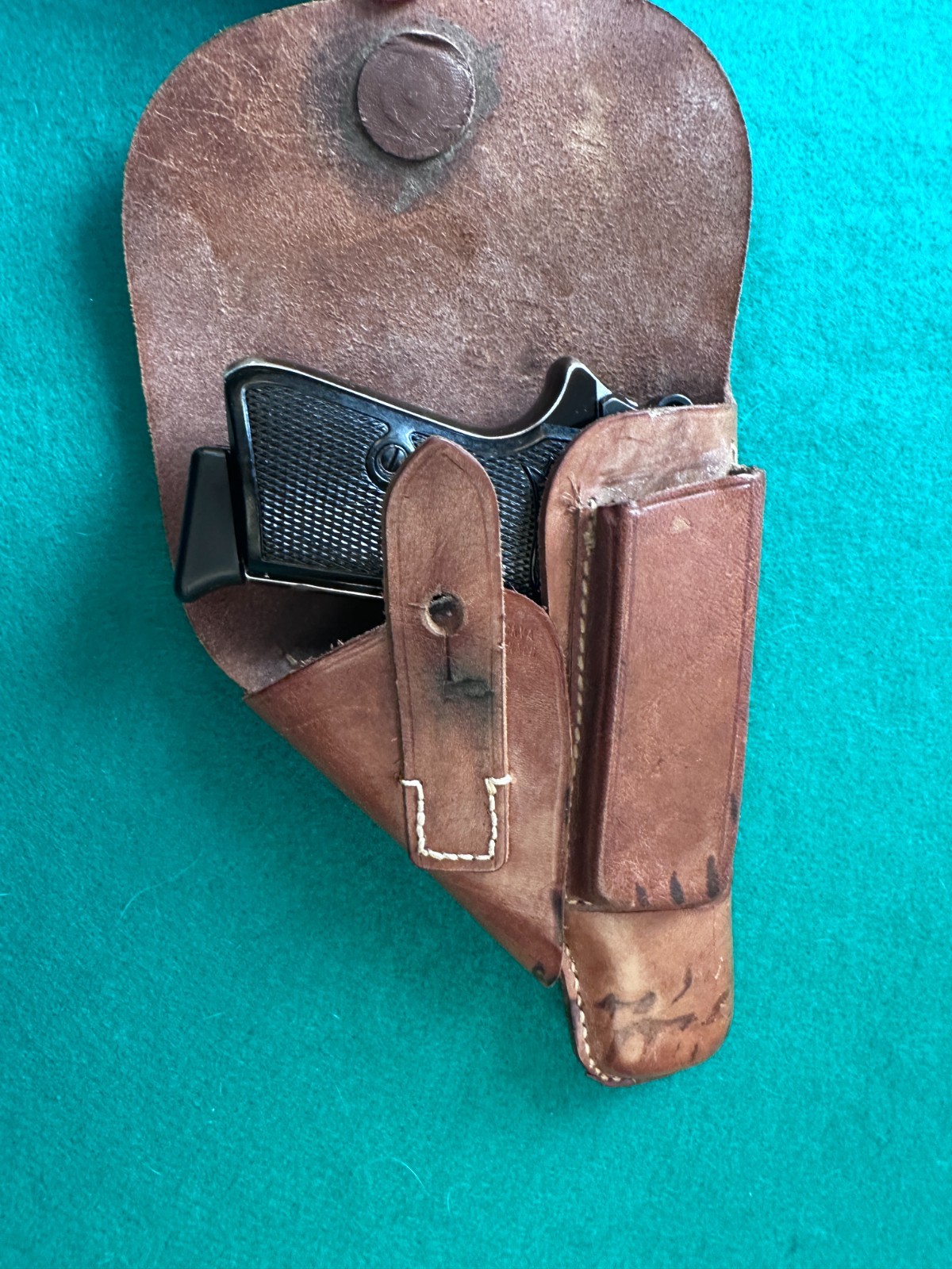 Walther PP Holster German 1938 Date Brown Leather Original GUN IS NOT INCLUDED!