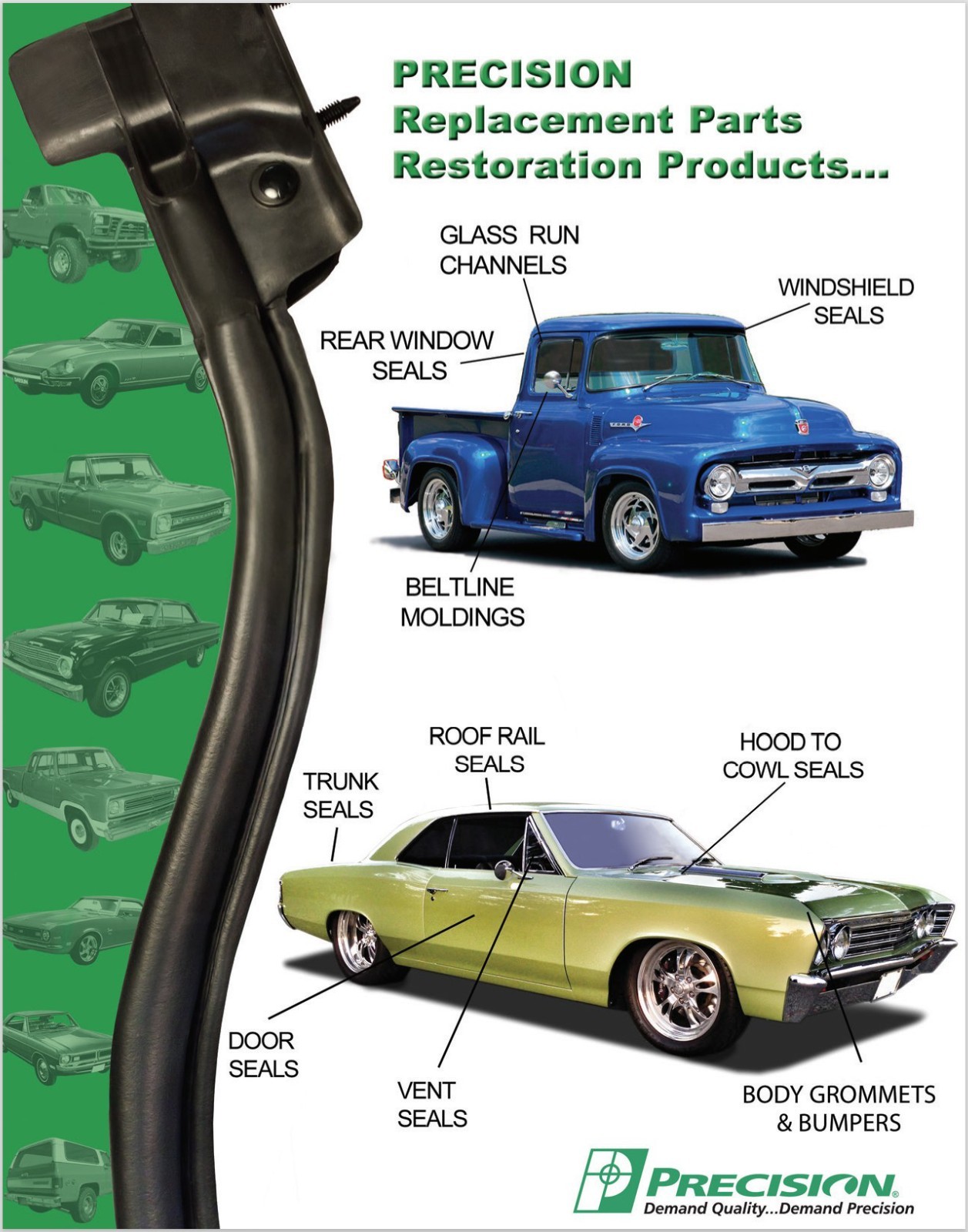 New Precision Windshield Side Molding Trim / For 2013-2016 Ford Escape A-Pillar