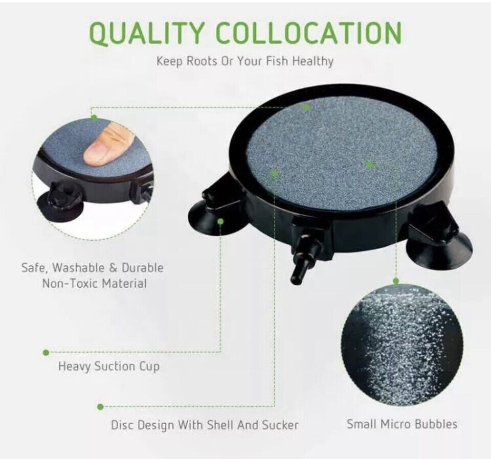 4-Inch 4 pack Aquarium Air Bubble Disk Stone Hydroponics Oxygen Aerator