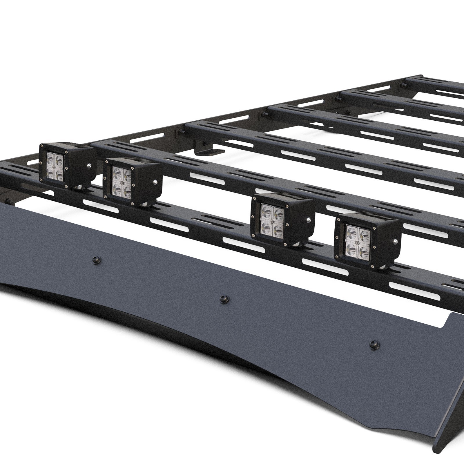 US For 2005-2023 Toyota Tacoma Double Cab Roof Rack Cargo Carrier w/LED Light