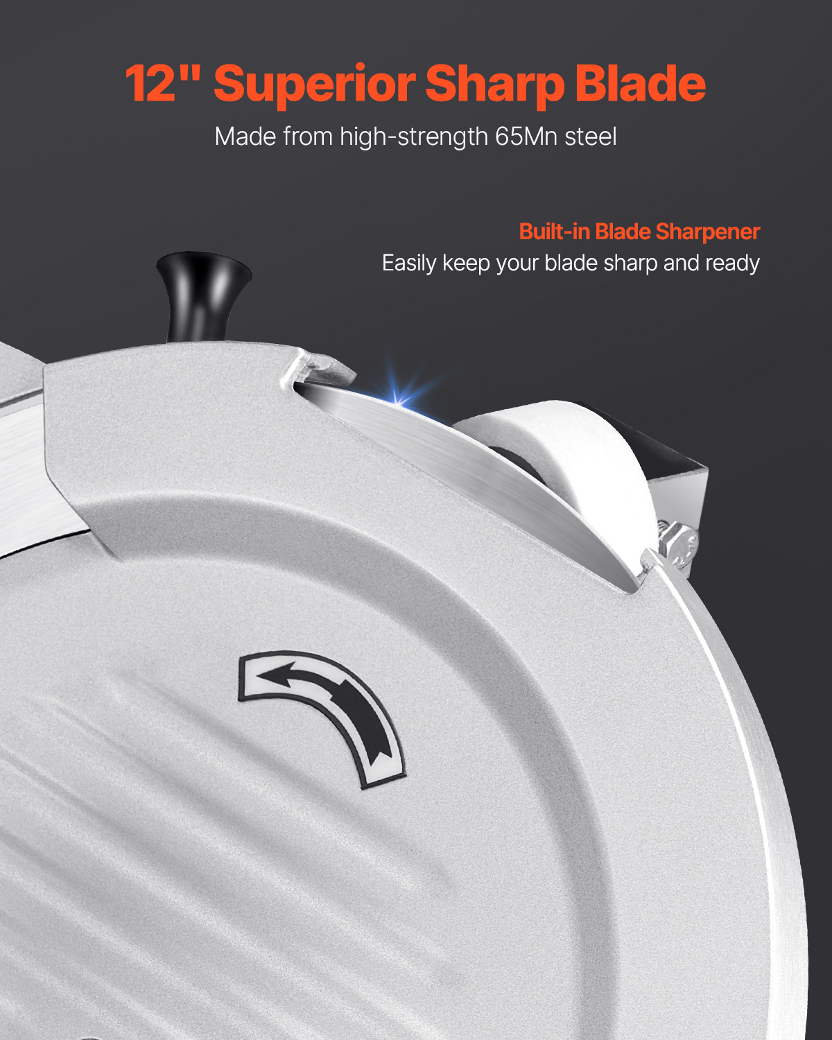 VEVOR 12" Automatic Meat Slicer 550W Electric Deli Food Bread Cheese Slicer