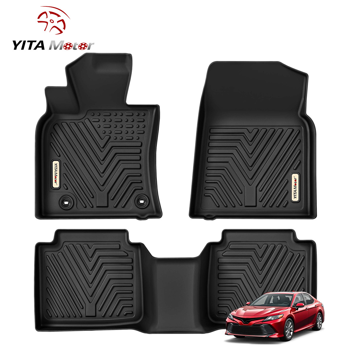 YITAMOTOR Floor Mats for 2018-2024 Toyota Camry LE SE XLE Sedan 3D TPE Liners