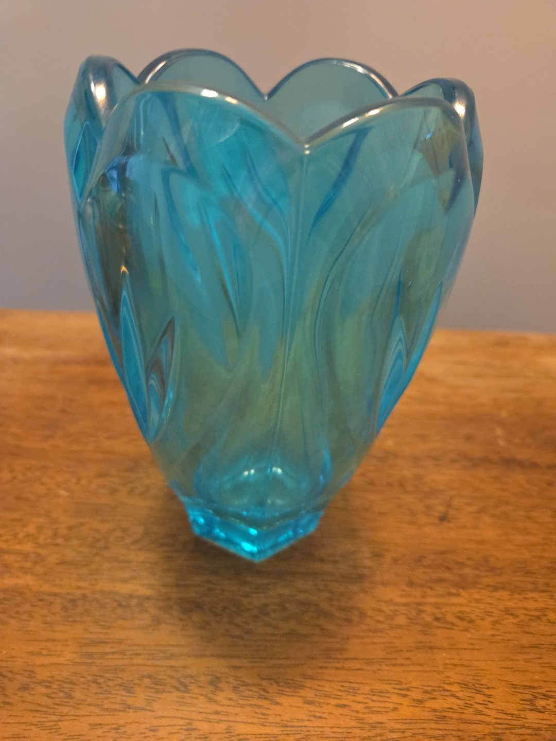 Waterford Crystal Sweet Memories 6.5 In Turquoise Marquis Scalloped Edges Hearts